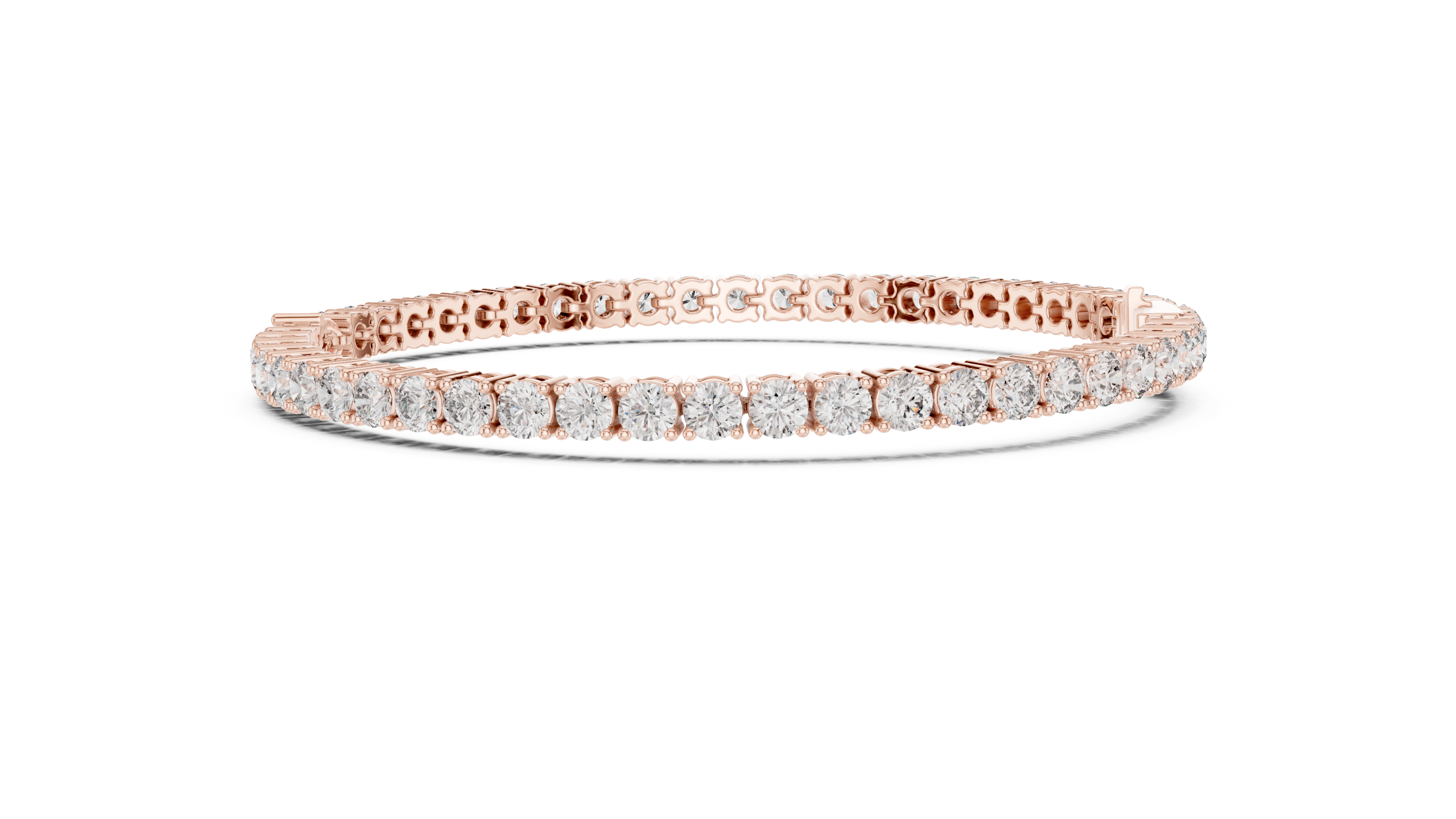 Round Diamond Tennis Chain Bracelet with Pear Cut Center Stone