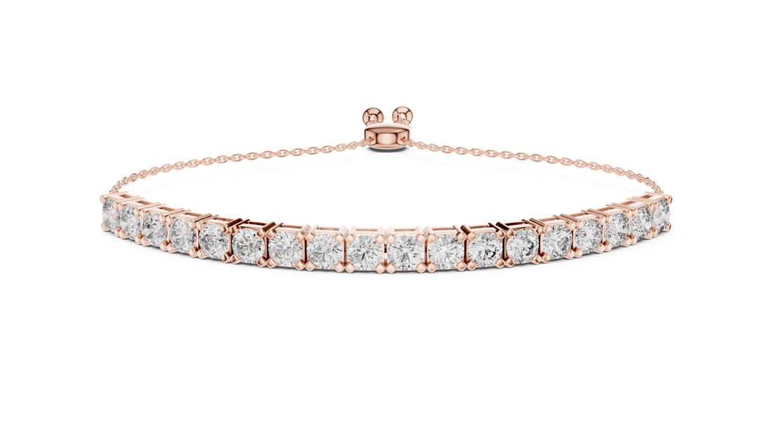 Round Cut Diamond Slider Tennis Bracelet