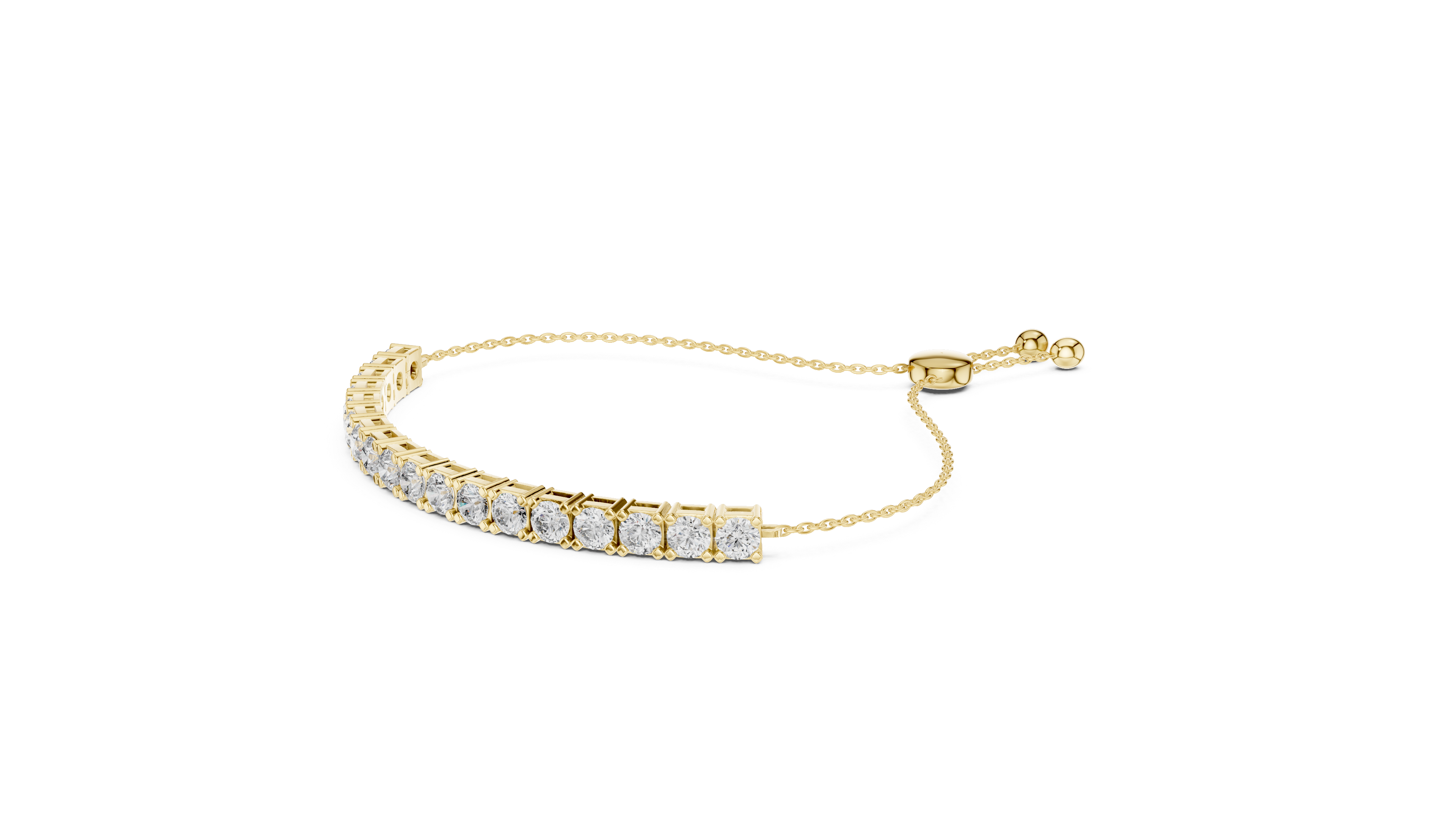 Round Cut Diamond Slider Tennis Bracelet