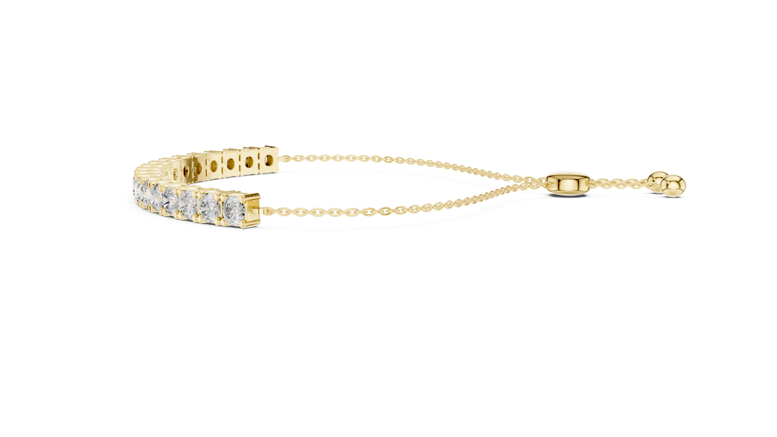 Round Cut Diamond Slider Tennis Bracelet