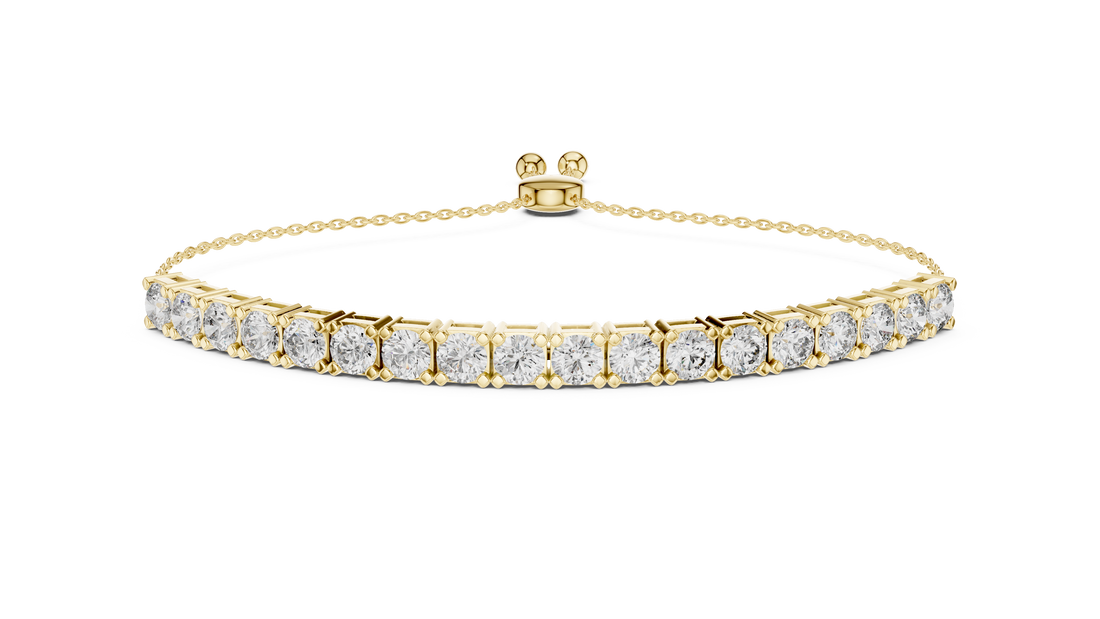 Round Cut Diamond Slider Tennis Bracelet