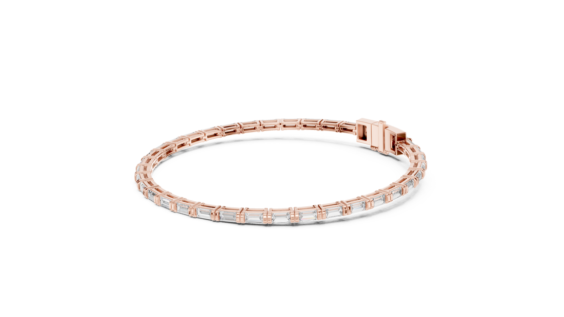 Elegant Baguette Cut Diamond Tennis Bracelet