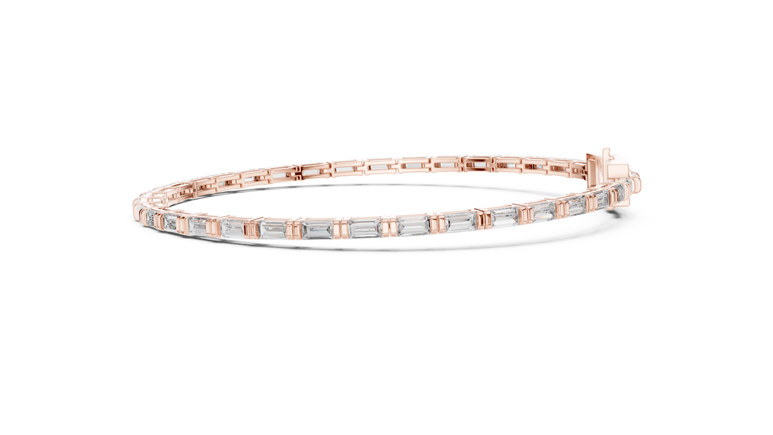 Elegant Baguette Cut Diamond Tennis Bracelet