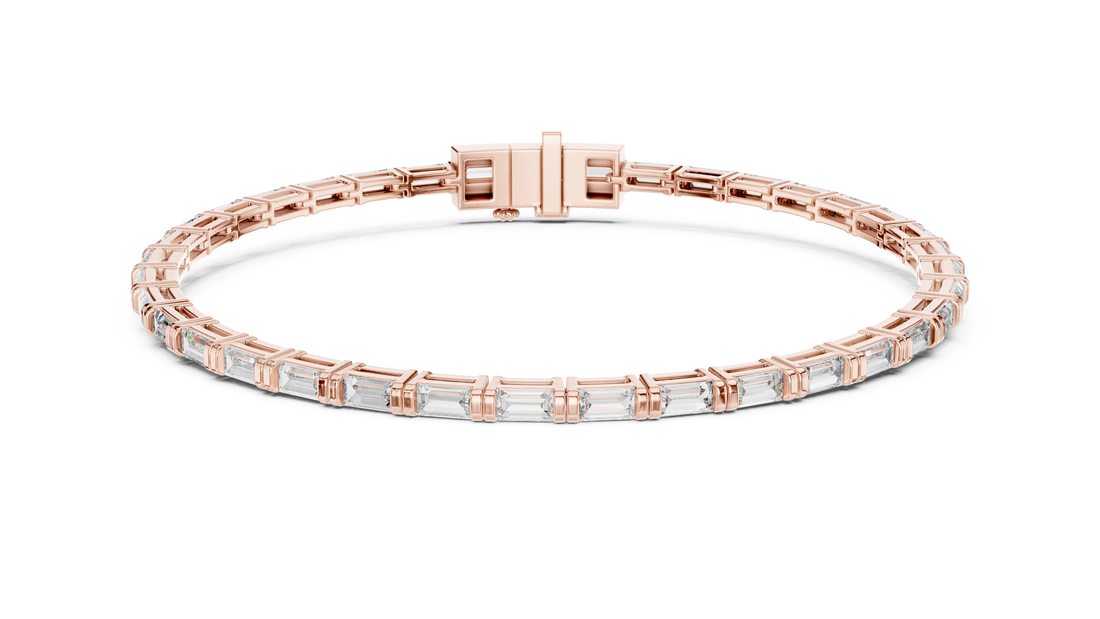Elegant Baguette Cut Diamond Tennis Bracelet