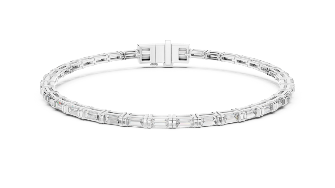 Elegant Baguette Cut Diamond Tennis Bracelet