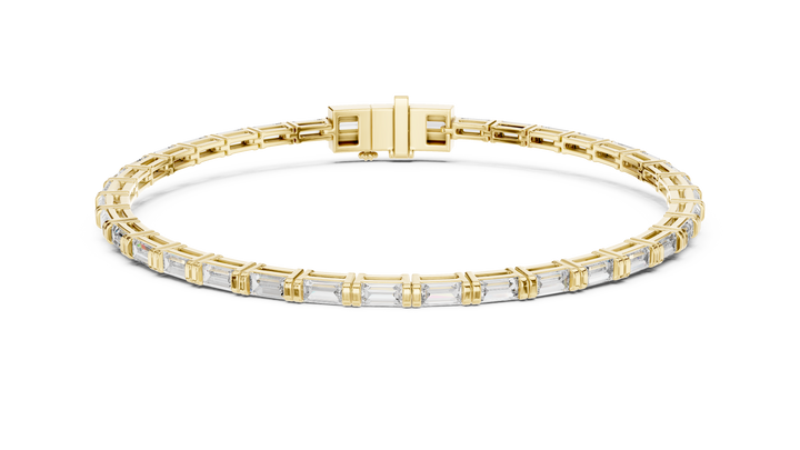 Elegant Baguette Cut Diamond Tennis Bracelet