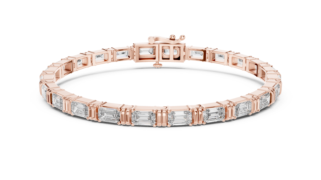 Elegant Emerald Cut Diamond Tennis Bracelet