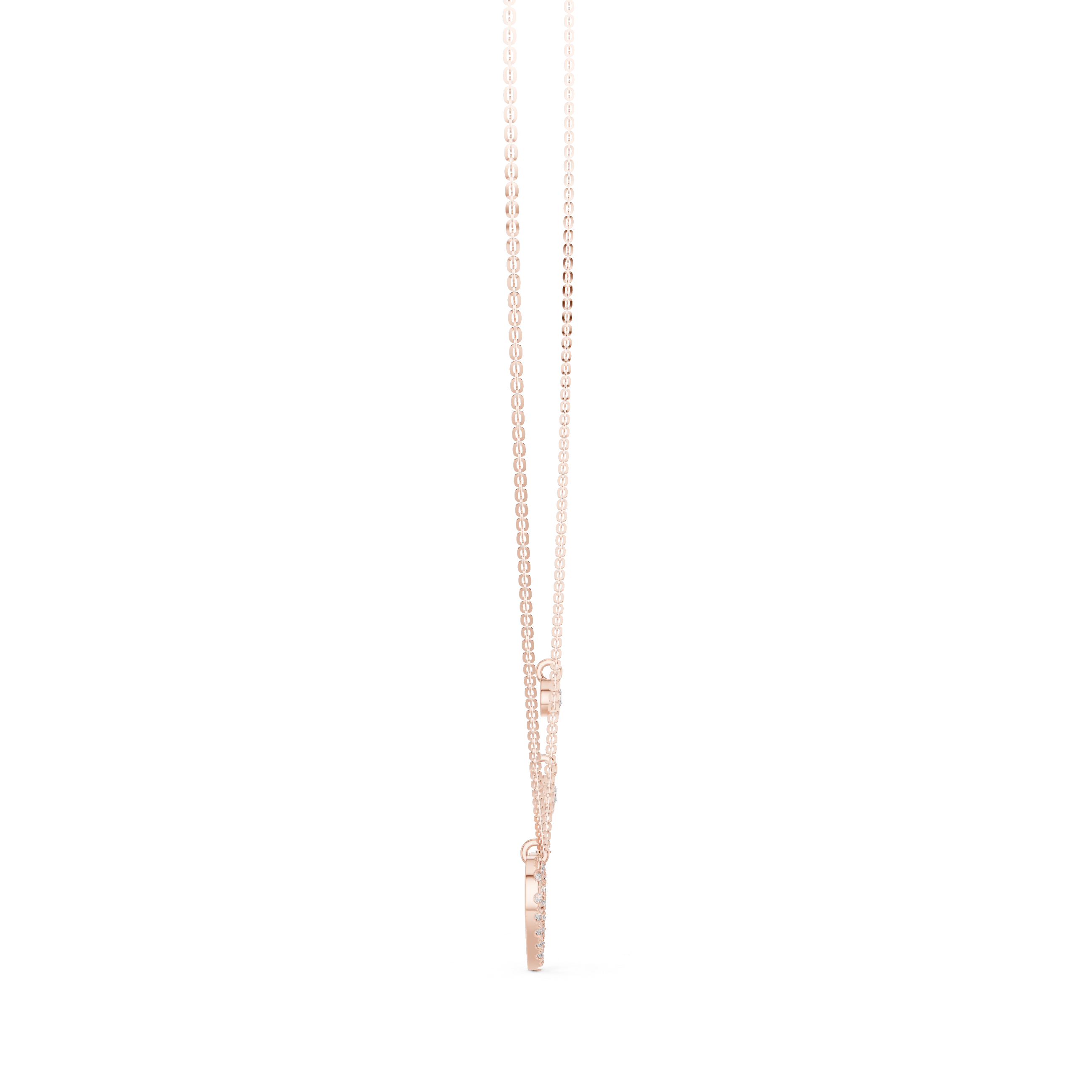 Classic dangling earrings featuring long chain structure.