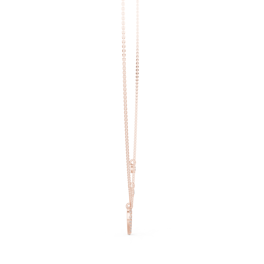 Classic dangling earrings featuring long chain structure.