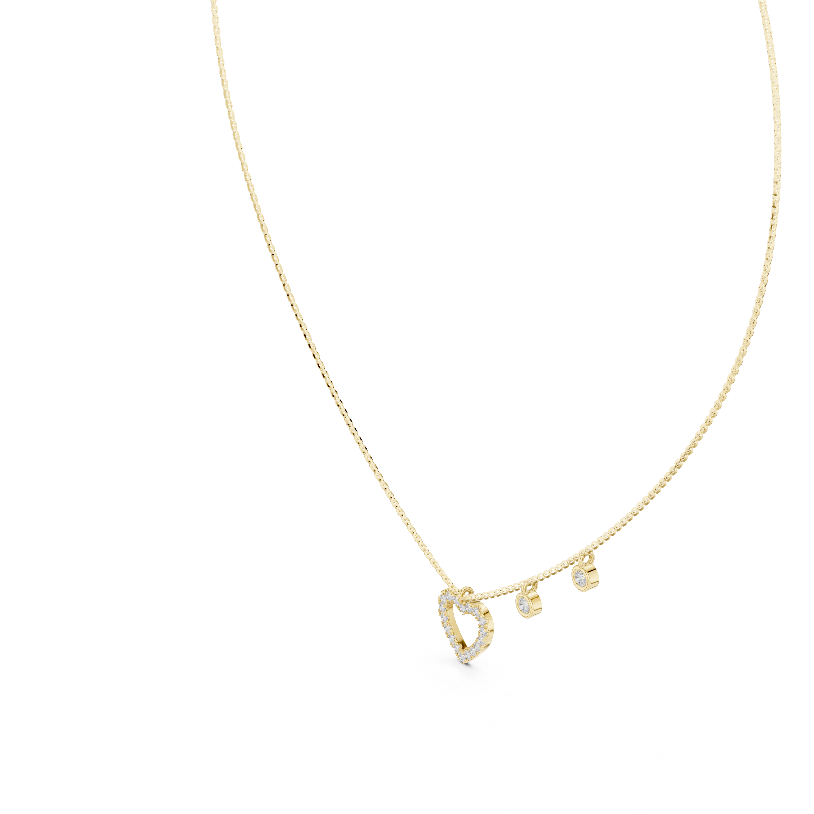 Modern lariat necklace featuring adjustable chain design.