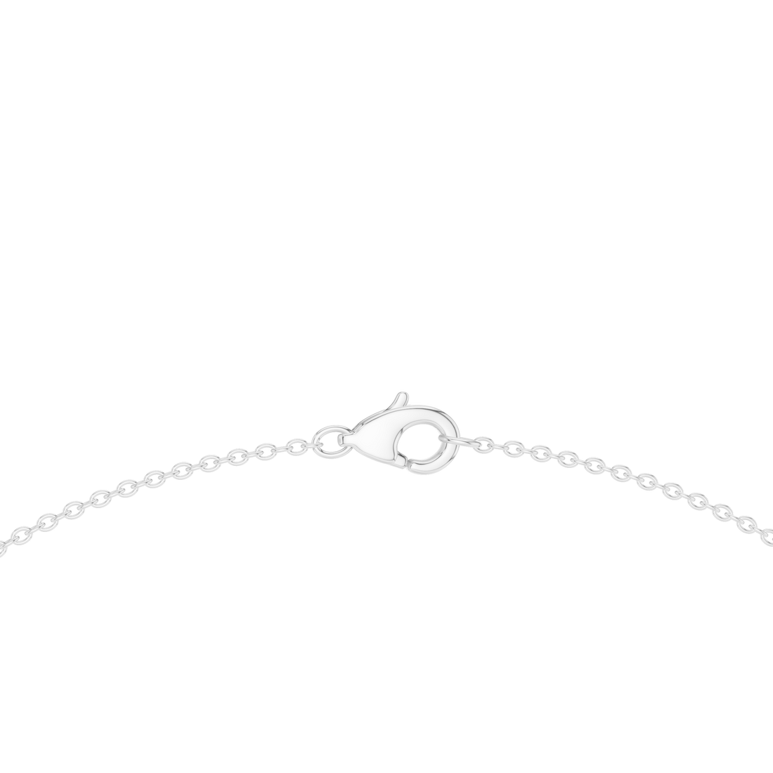 Oval Diamond Graduated Chain Necklace with Pavé Accent Links