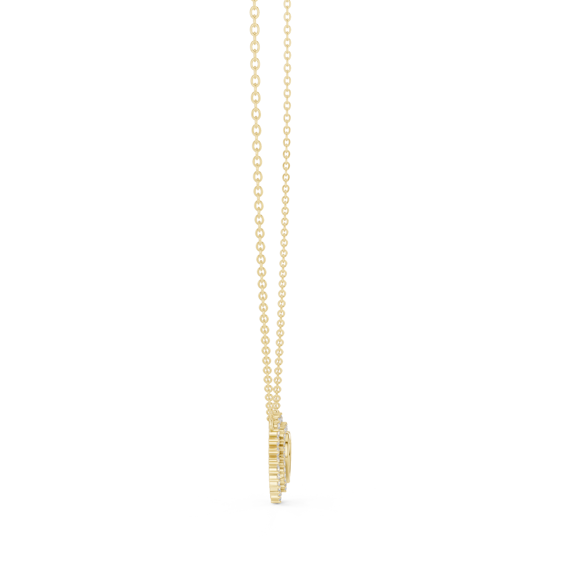Classic ruby pendant featuring oval-shaped stone.