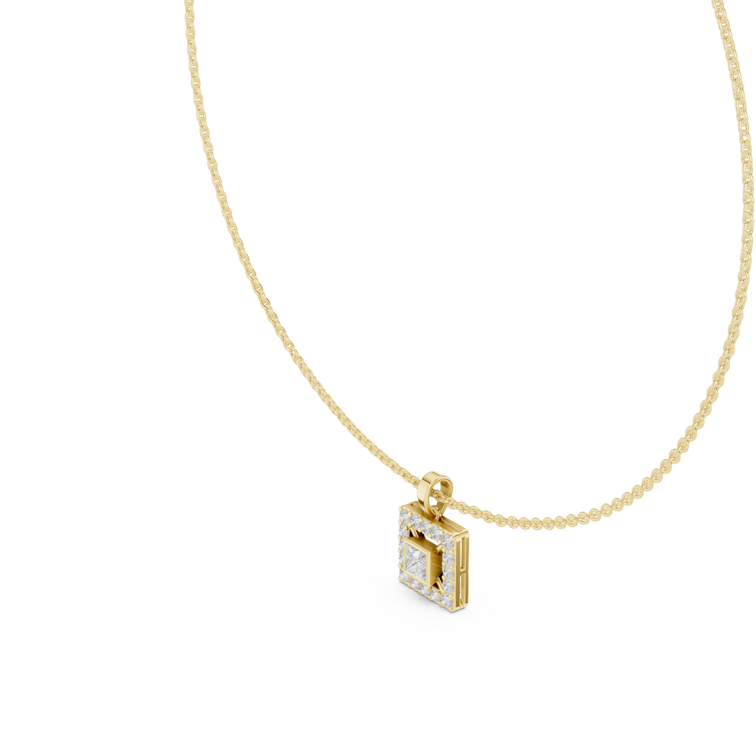 Classic cross pendant necklace crafted in polished gold with symbolic design.