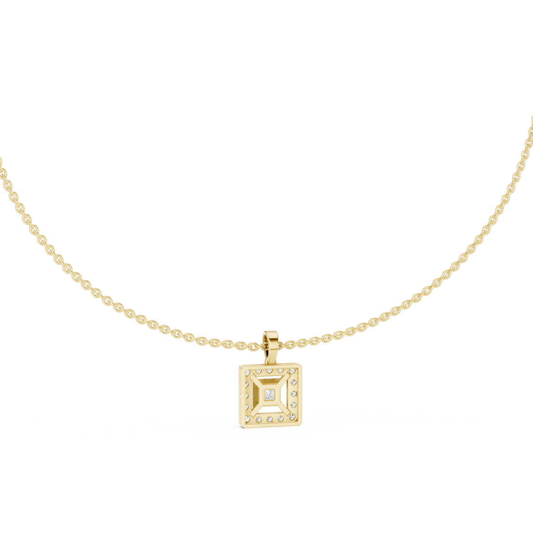 Modern circle pendant necklace symbolizing unity and timeless elegance.