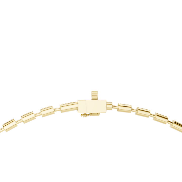 Emerald Cut Diamond Riviera Chain Necklace with Linear Links