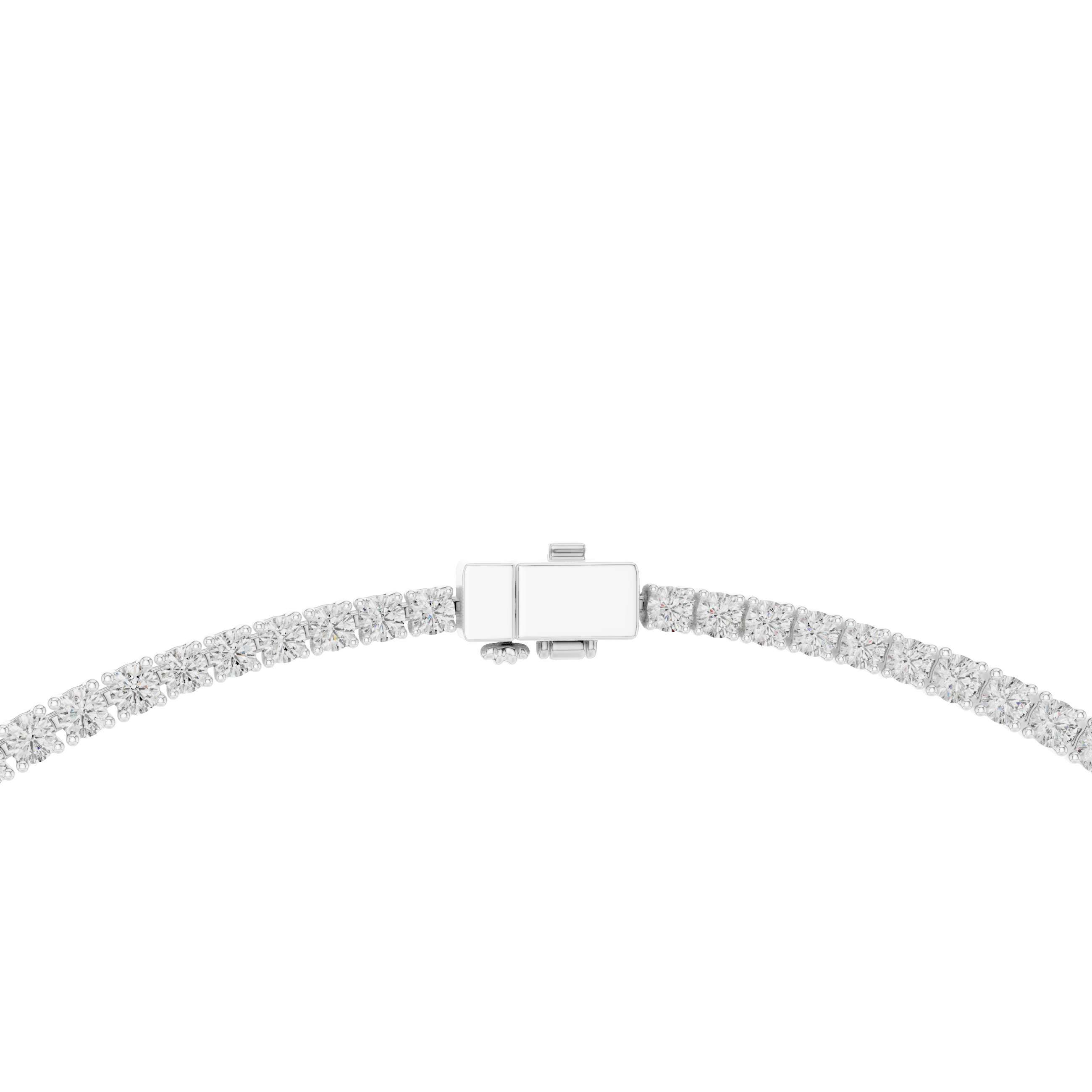 Round Brilliant Diamond Riviera Necklace with Graduated Center Solitaire