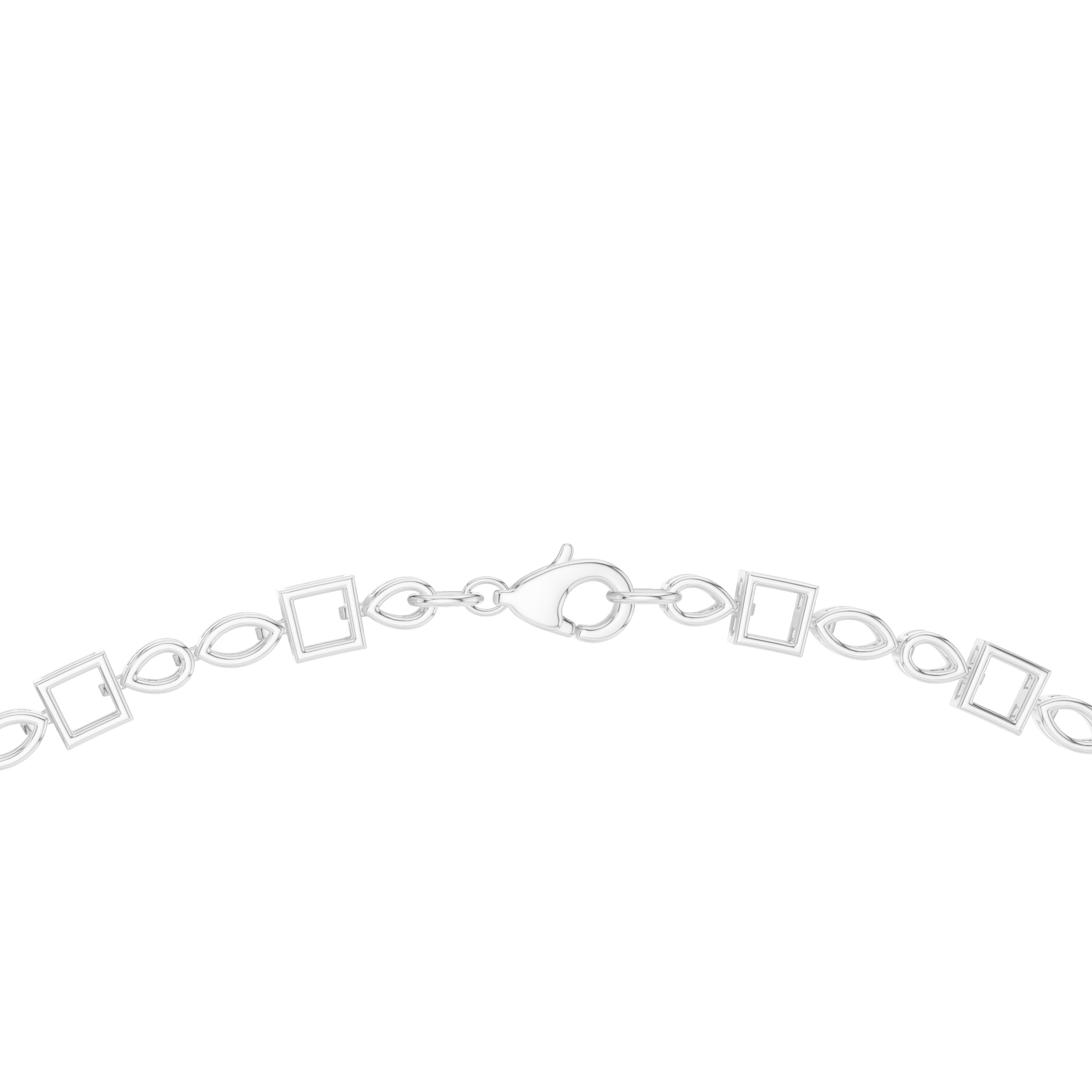 Pear Marquise and Princess Cut Diamond Statement Necklace with Graduated Floral Cluster Design