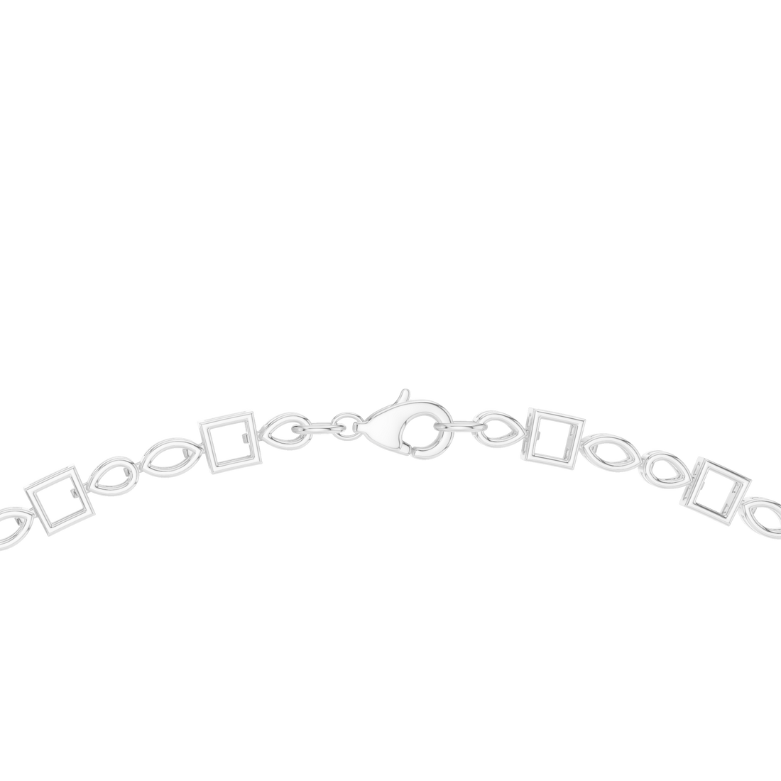 Pear Marquise and Princess Cut Diamond Statement Necklace with Graduated Floral Cluster Design