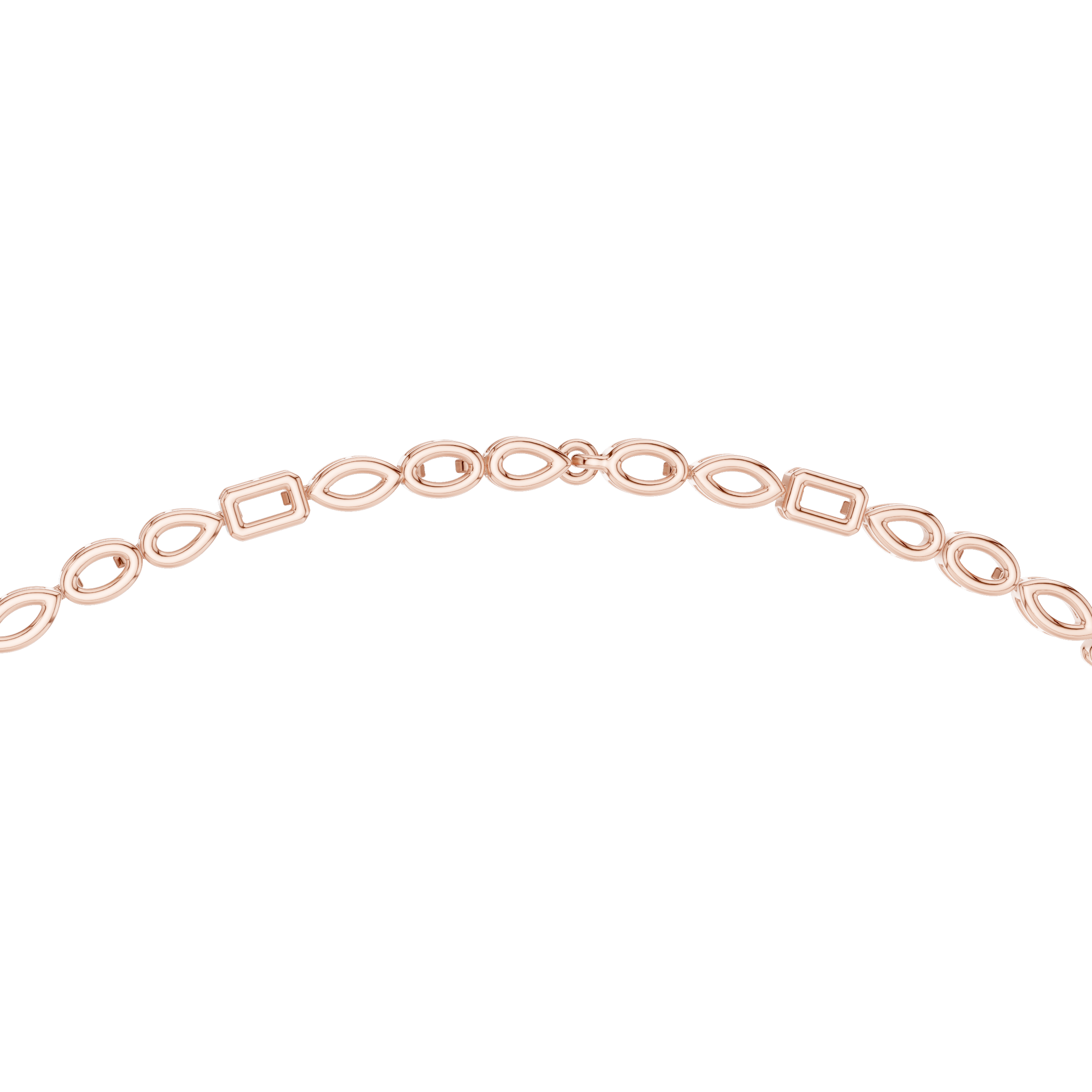 Mixed Cut Diamond Halo Station Drop Pendant Necklace