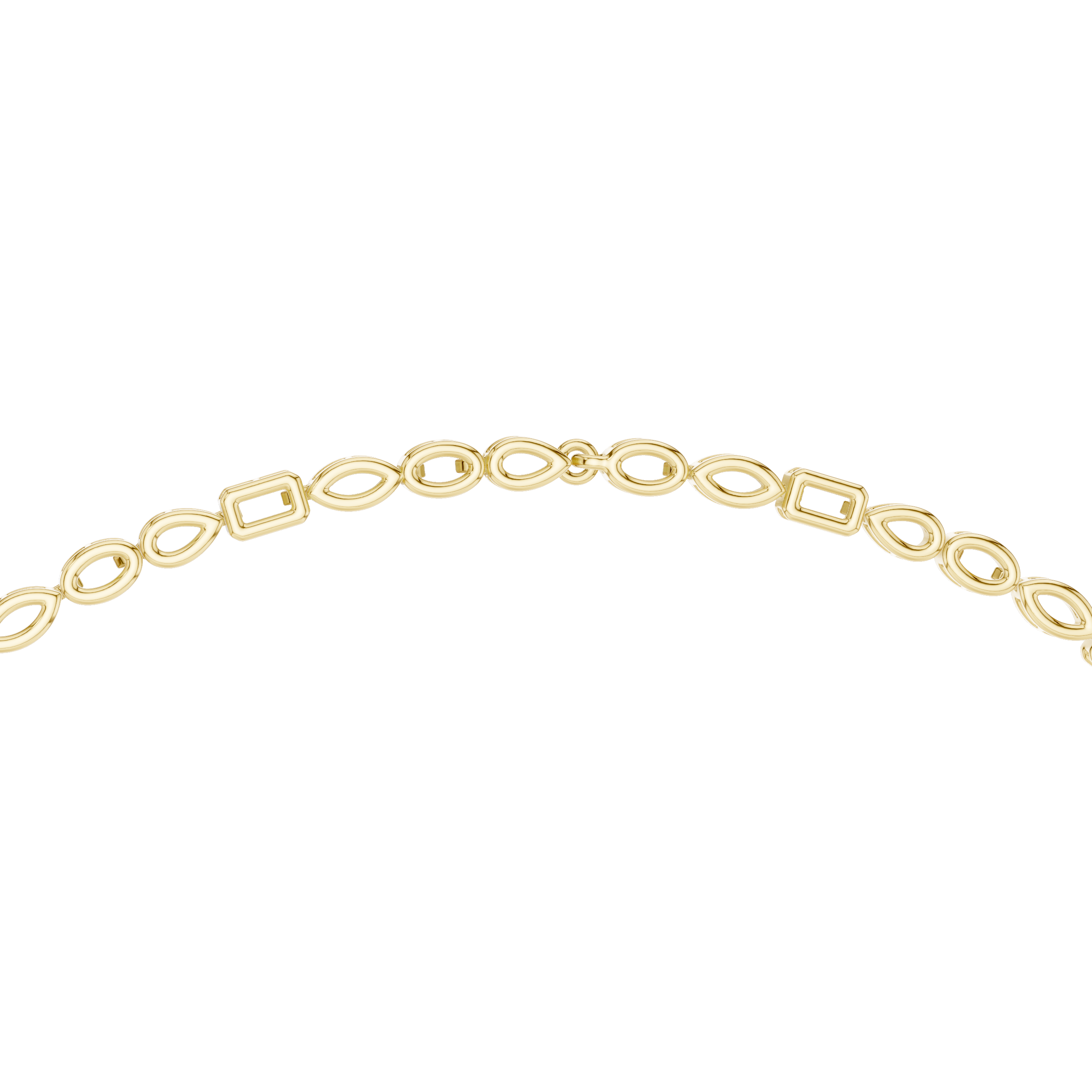 Mixed Cut Diamond Halo Station Drop Pendant Necklace