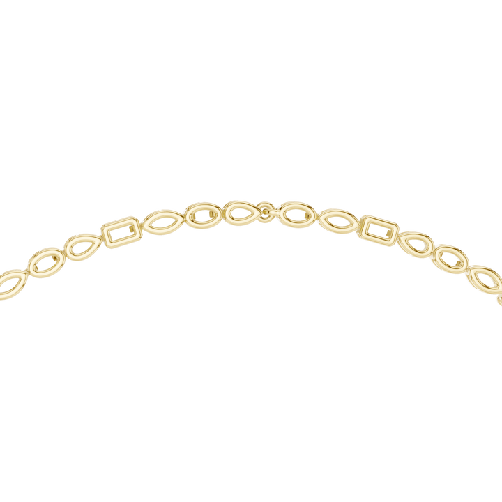 Mixed Cut Diamond Halo Station Drop Pendant Necklace