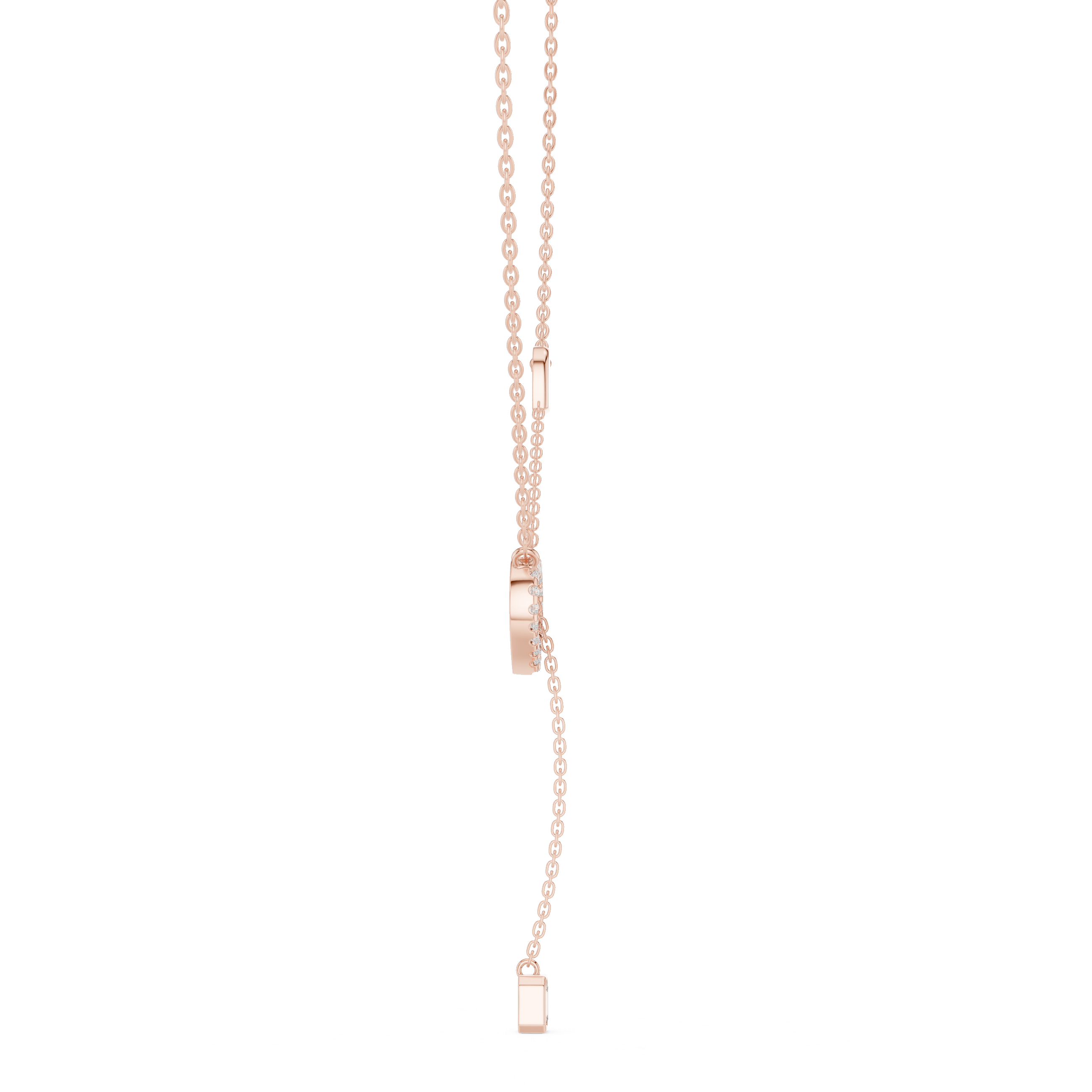 Elegant nose pin featuring tiny solitaire diamond in sleek gold mount.