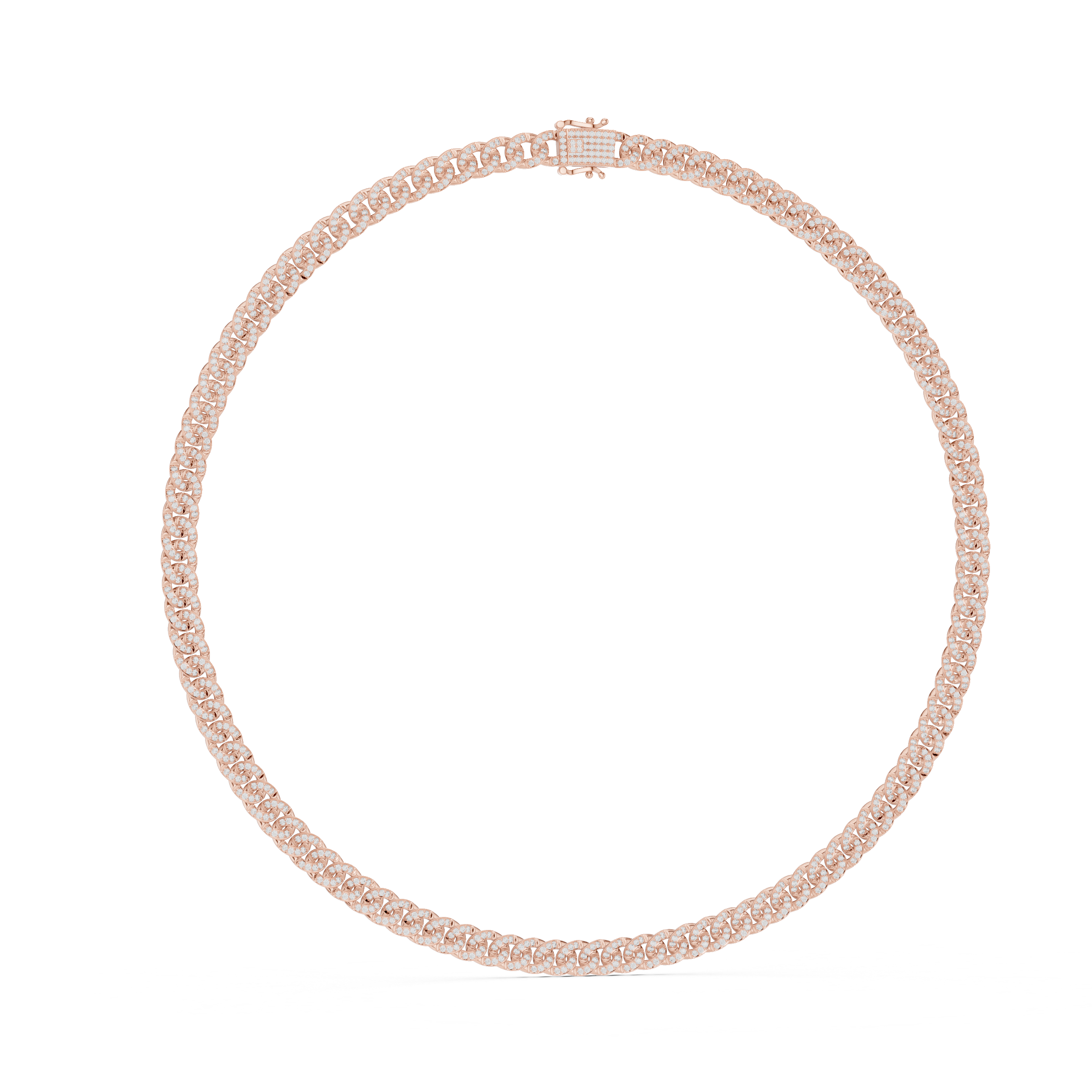 Pavé Diamond Cuban Link Chain Necklace