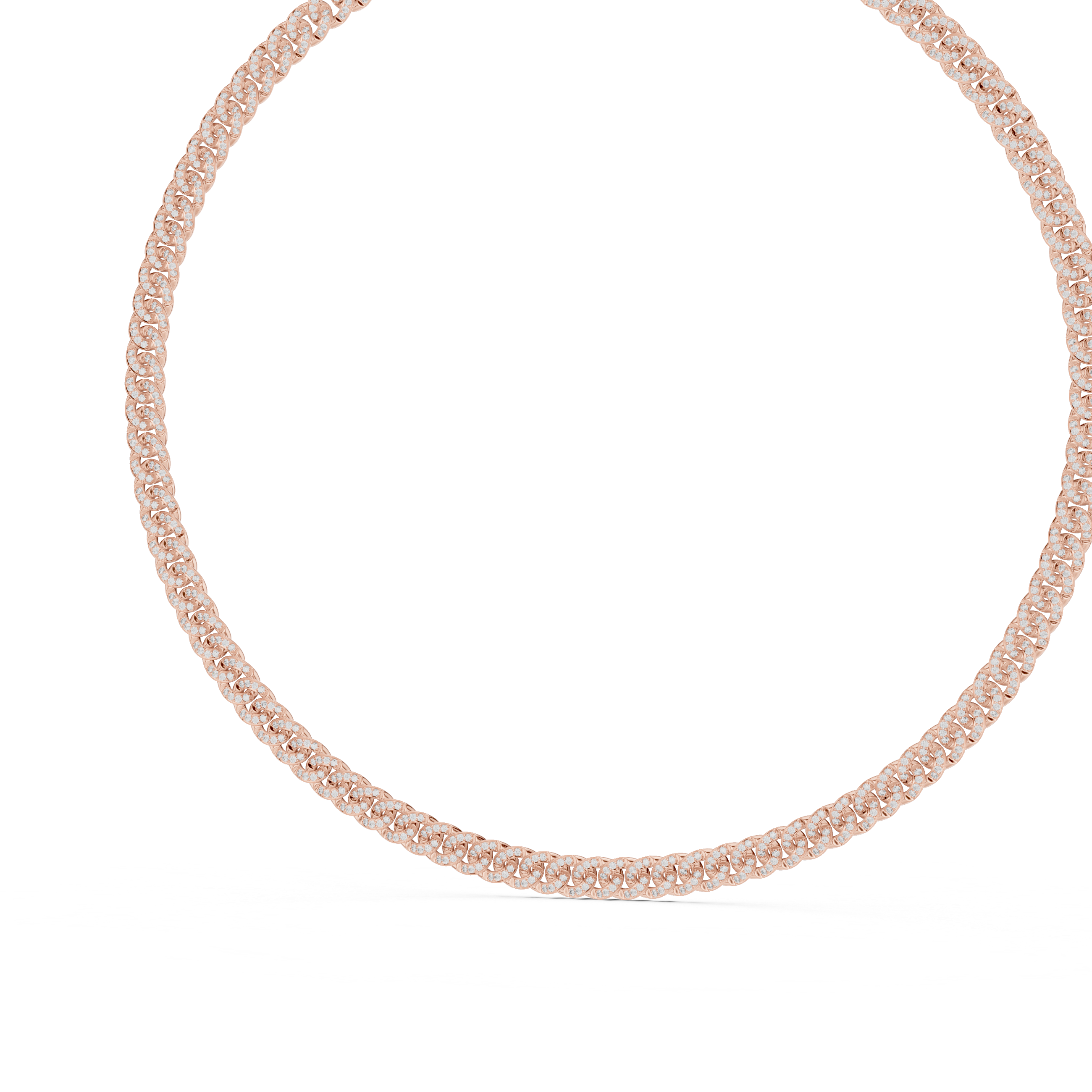 Pavé Diamond Cuban Link Chain Necklace