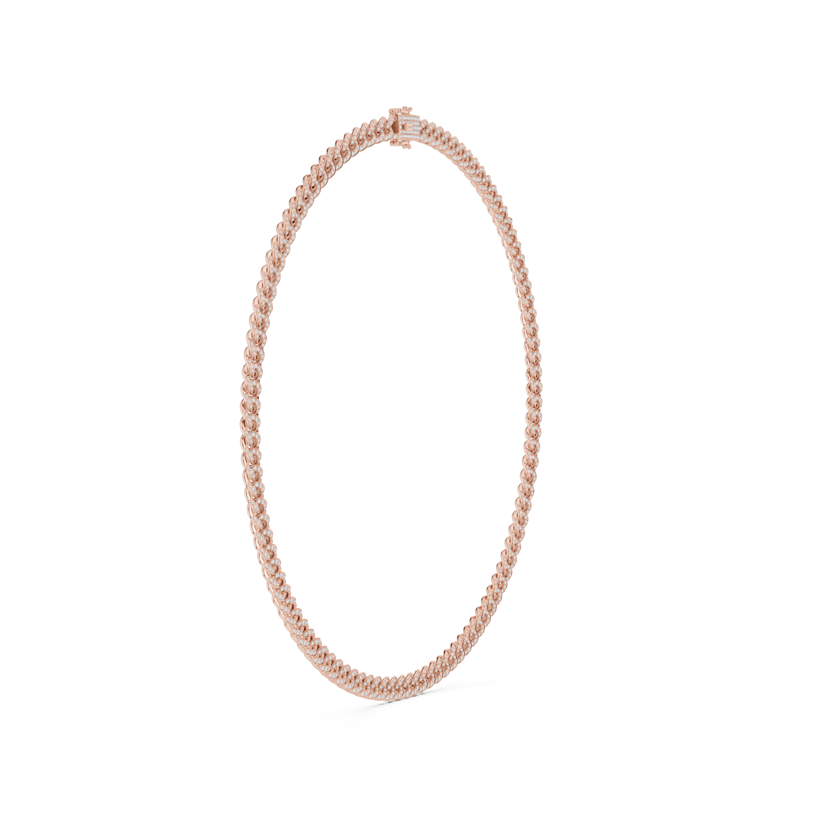 Pavé Diamond Cuban Link Chain Necklace