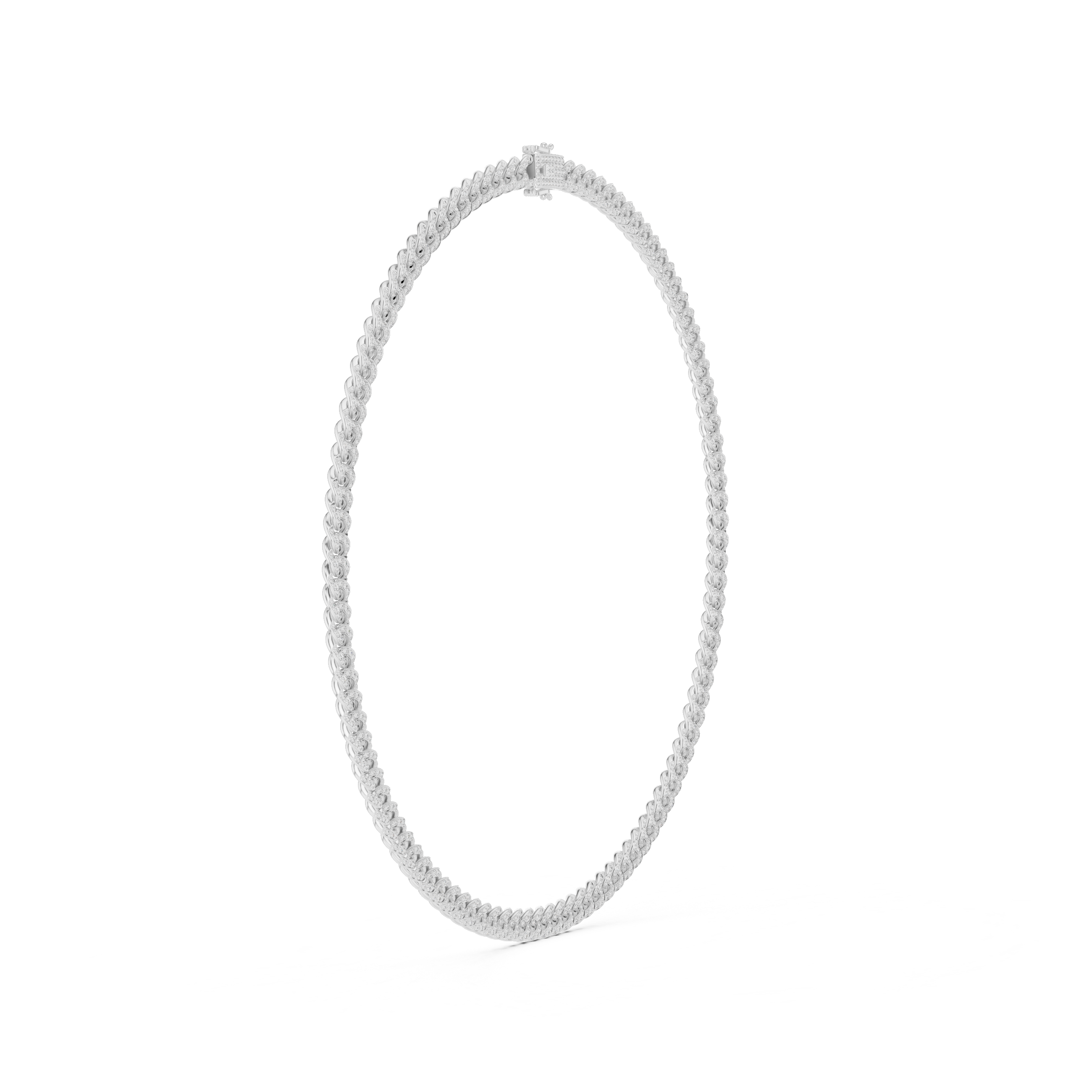 Pavé Diamond Cuban Link Chain Necklace