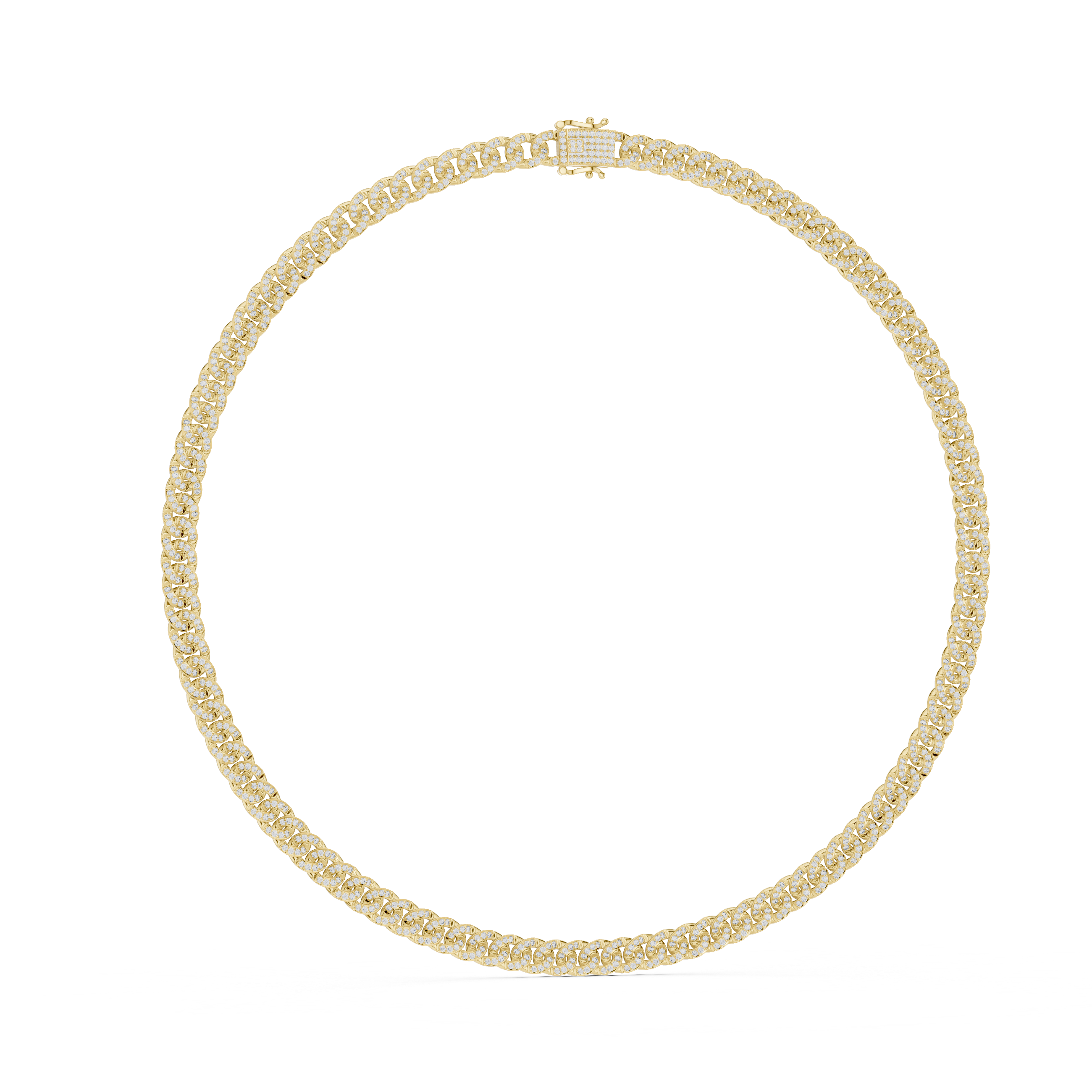 Pavé Diamond Cuban Link Chain Necklace