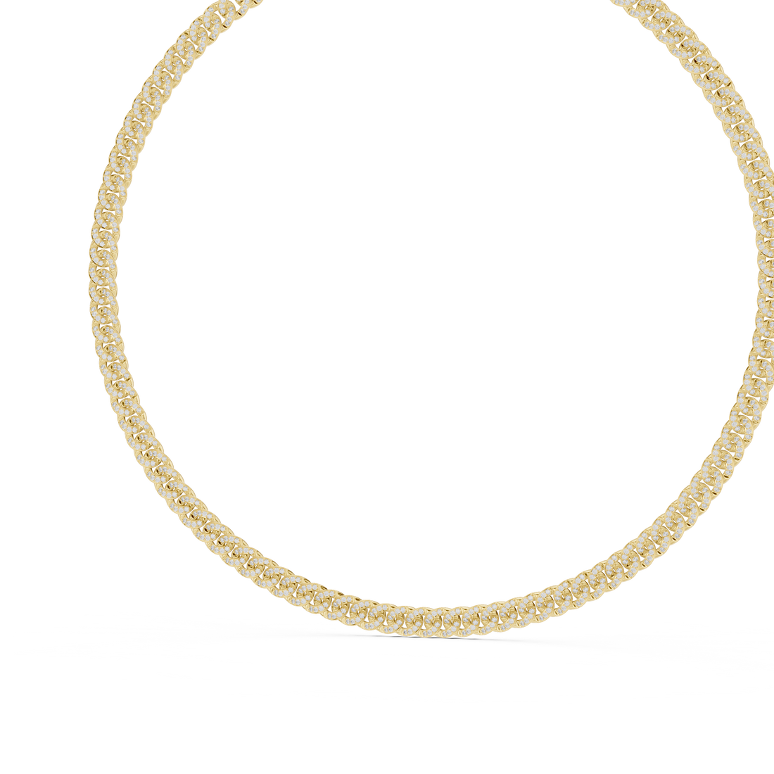 Pavé Diamond Cuban Link Chain Necklace