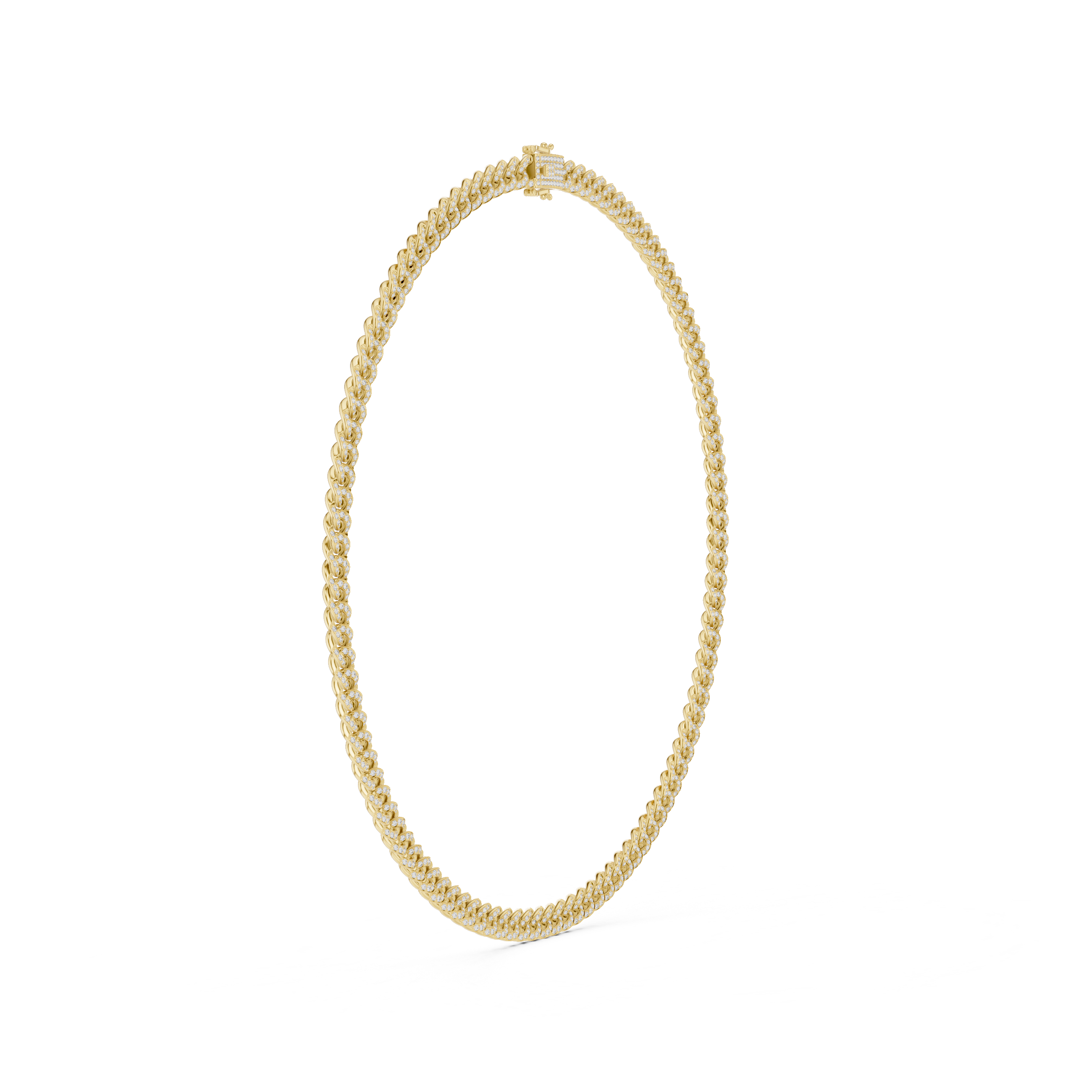 Pavé Diamond Cuban Link Chain Necklace