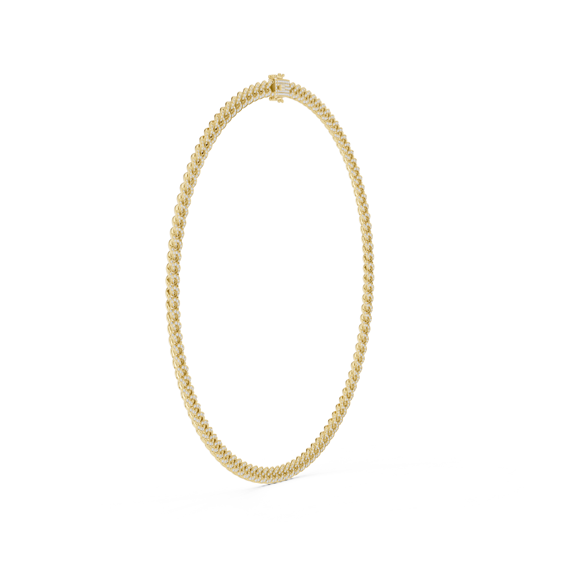Pavé Diamond Cuban Link Chain Necklace