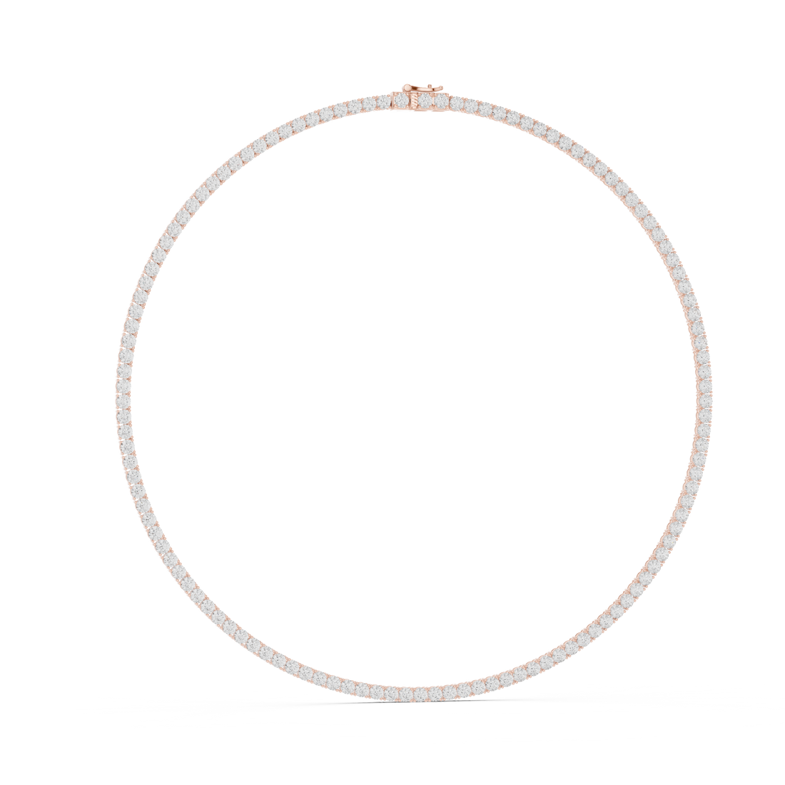 Classic Round Diamond Tennis Riviera Necklace