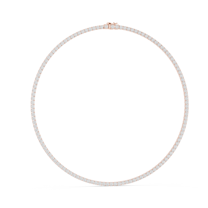 Classic Round Diamond Tennis Riviera Necklace