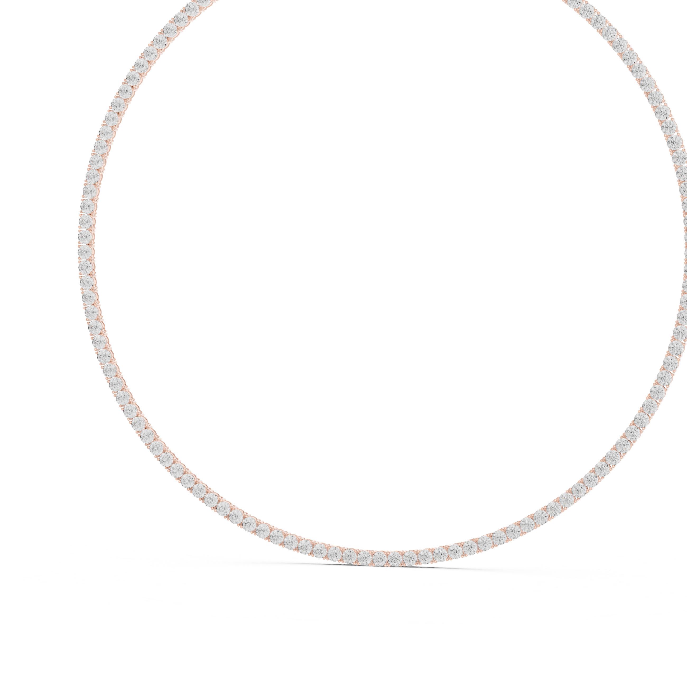 Classic Round Diamond Tennis Riviera Necklace