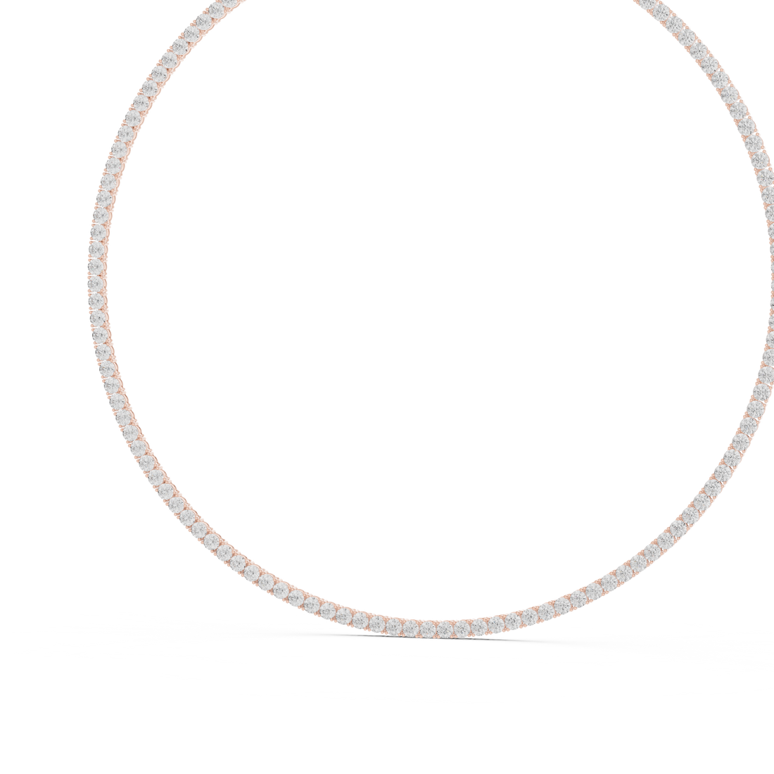 Classic Round Diamond Tennis Riviera Necklace