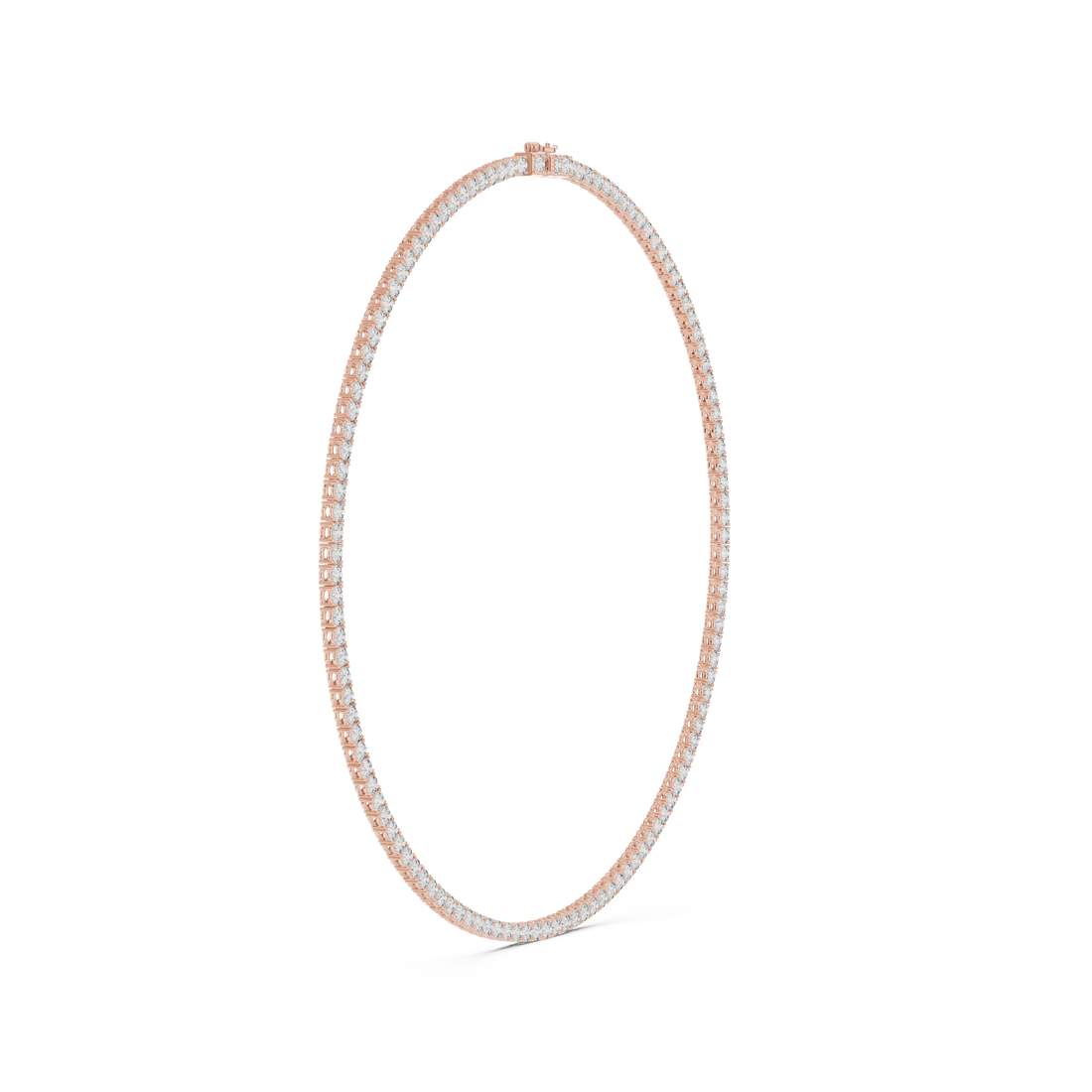 Classic Round Diamond Tennis Riviera Necklace