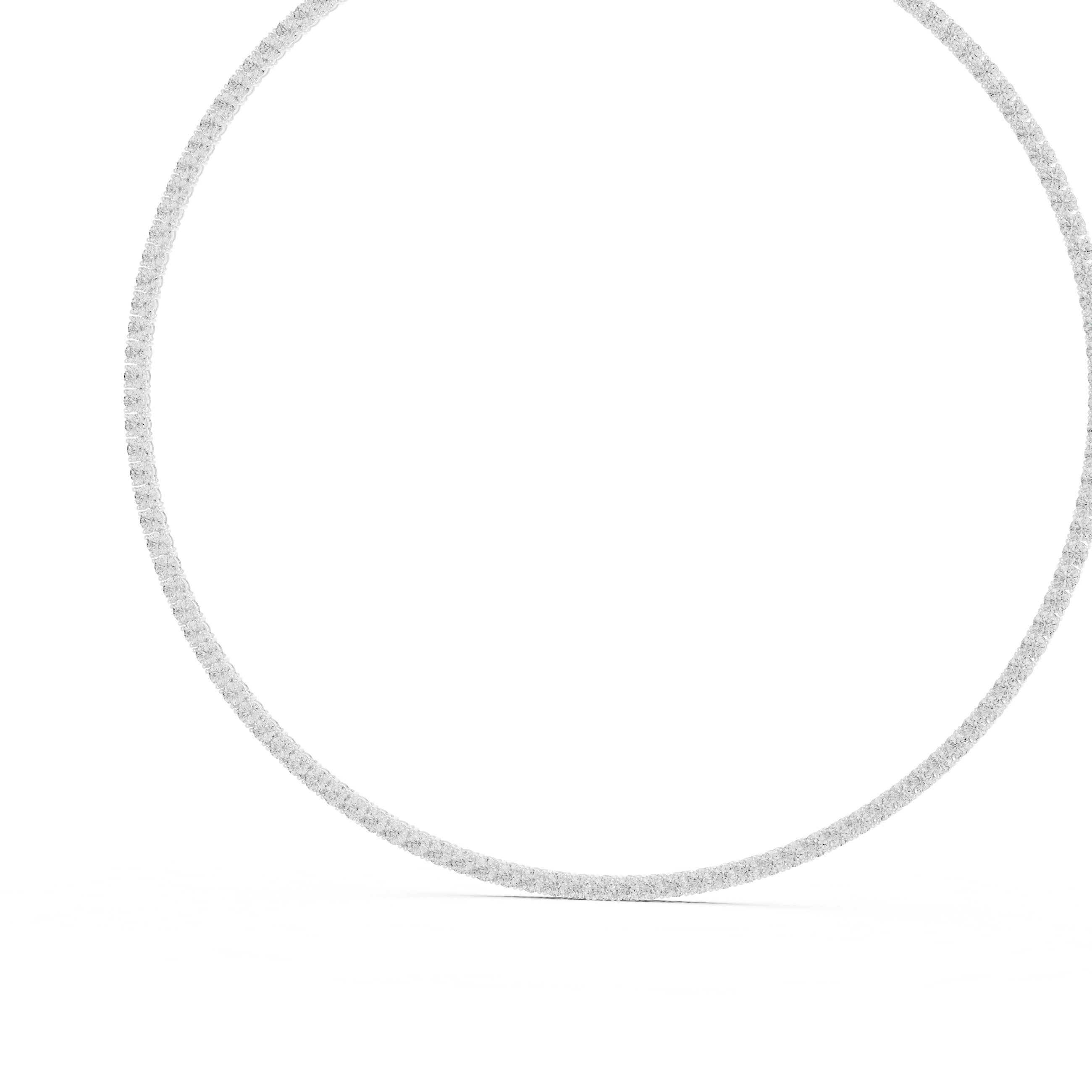 Classic Round Diamond Tennis Riviera Necklace
