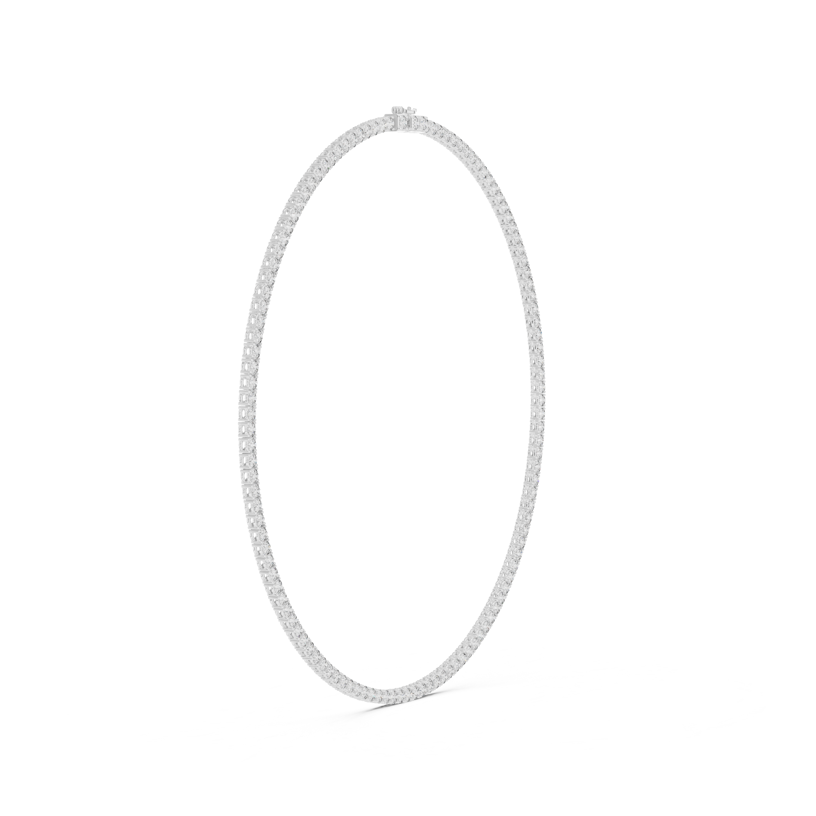 Classic Round Diamond Tennis Riviera Necklace