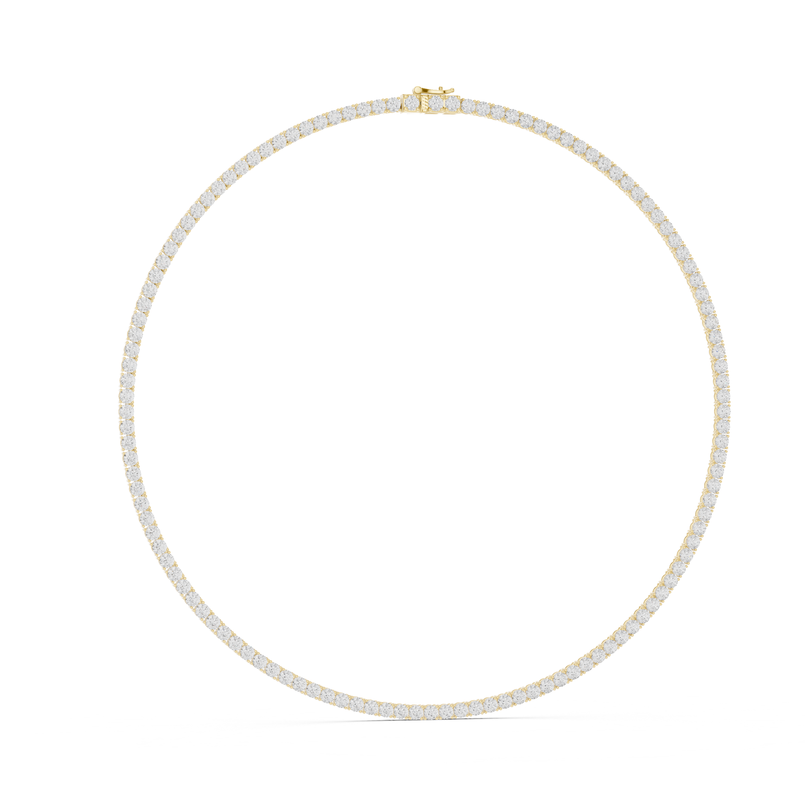 Classic Round Diamond Tennis Riviera Necklace