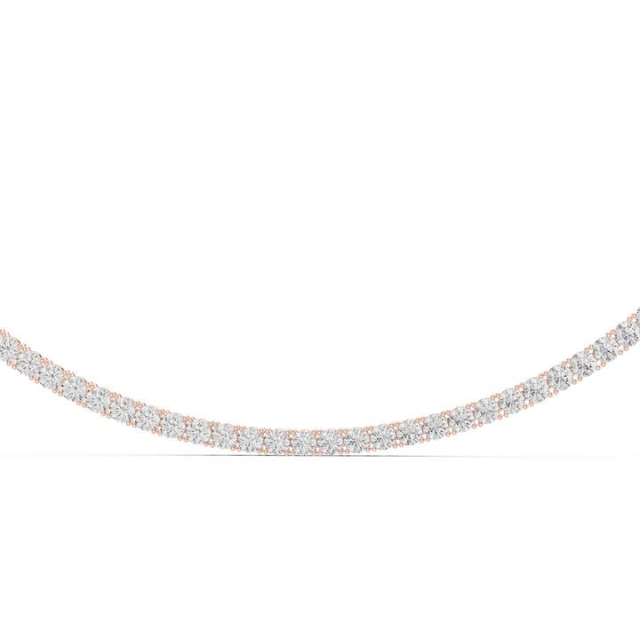 Round Brilliant Diamond Riviera Tennis Chain Necklace