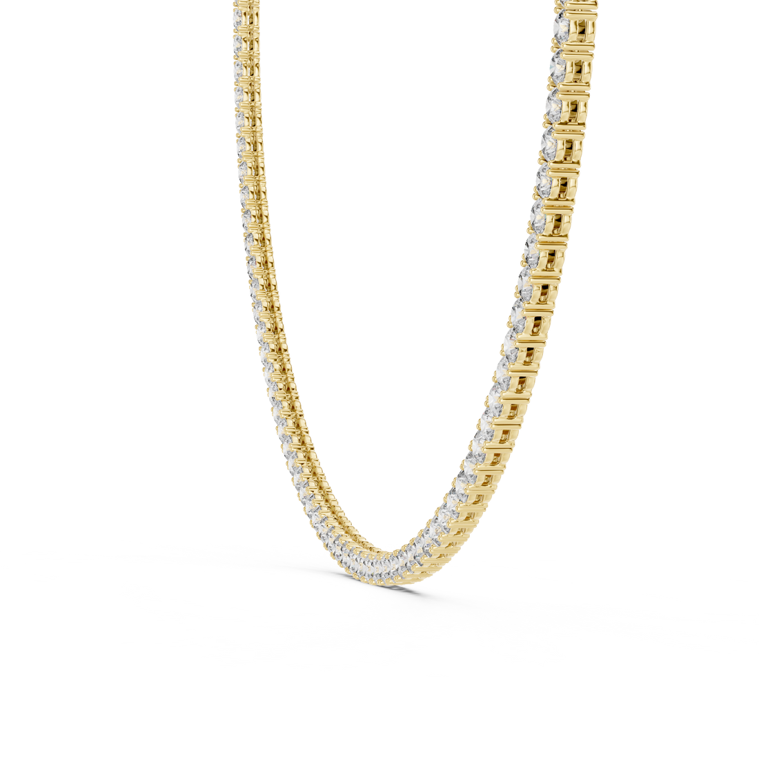 Round Brilliant Diamond Riviera Tennis Chain Necklace