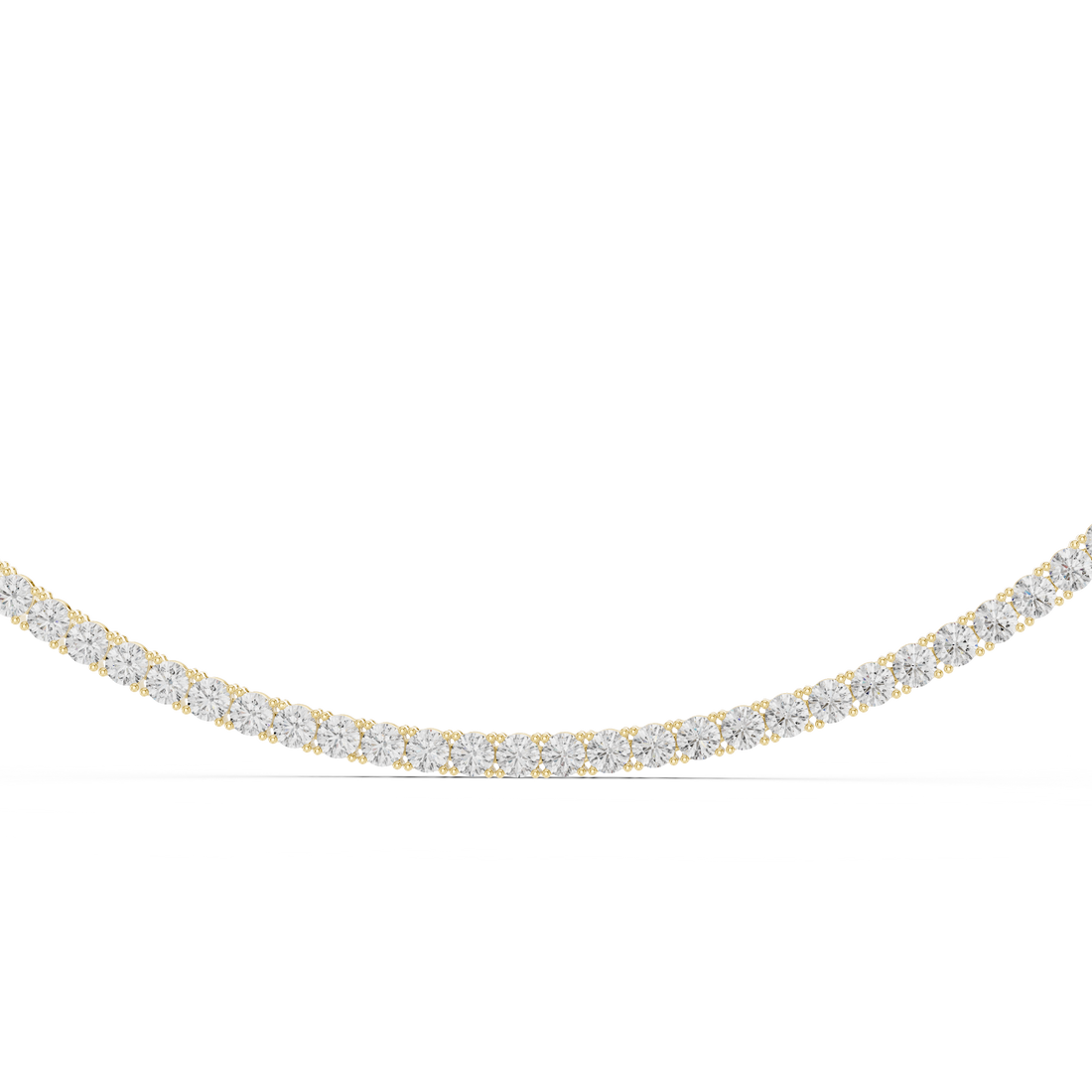 Round Brilliant Diamond Riviera Tennis Chain Necklace