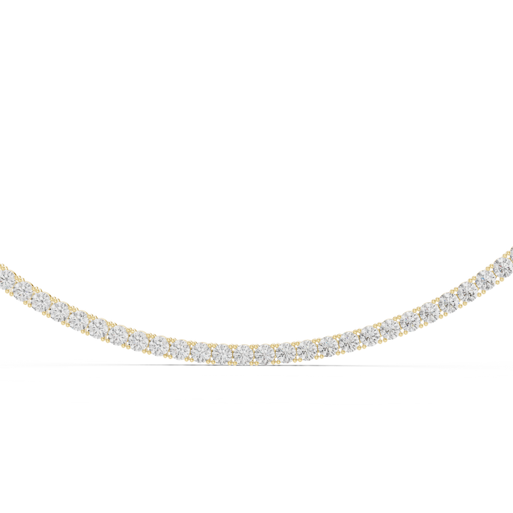 Round Brilliant Diamond Riviera Tennis Chain Necklace