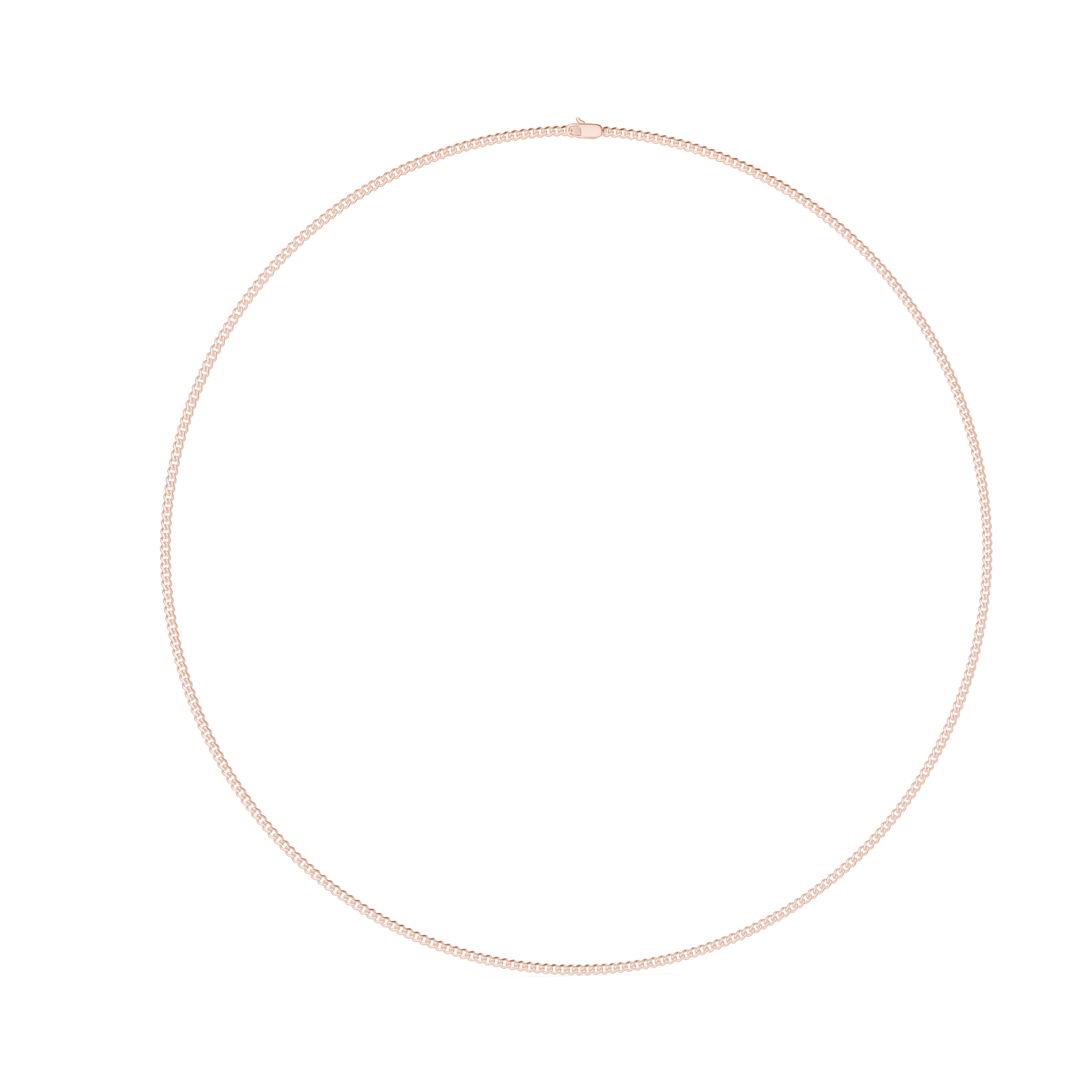 Sleek Minimal Curb Link Chain Necklace