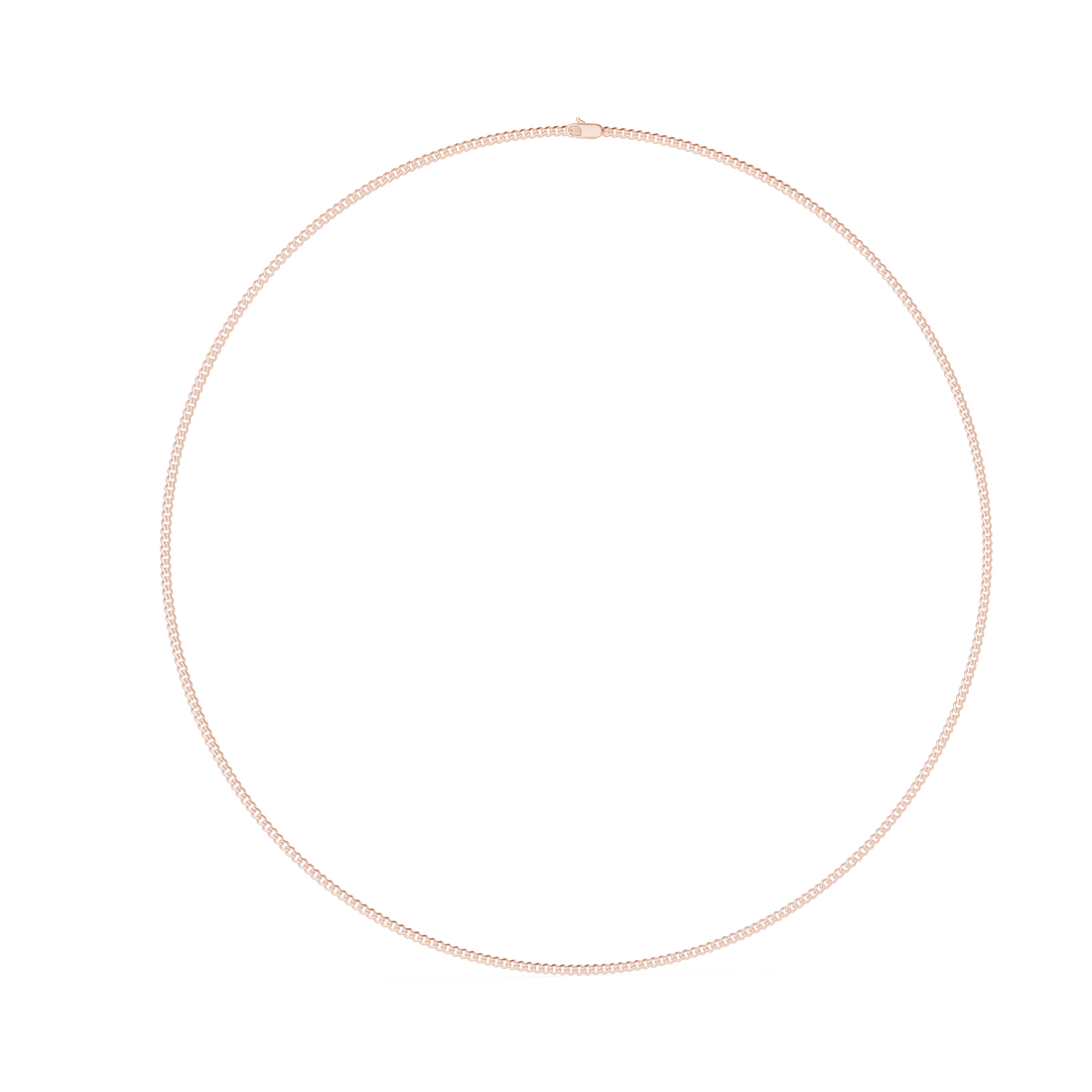 Sleek Minimal Curb Link Chain Necklace