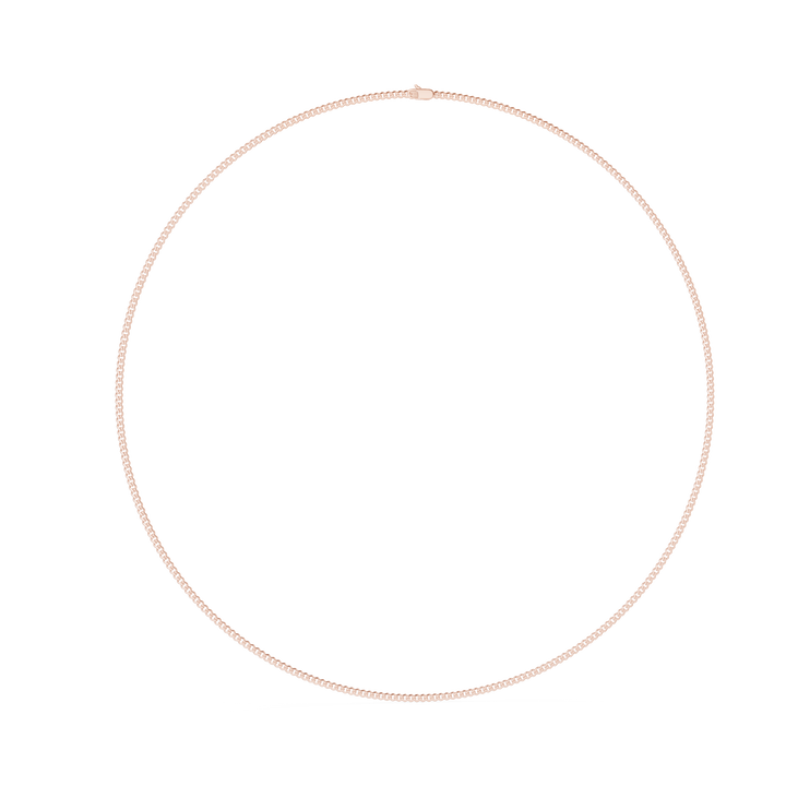 Sleek Minimal Curb Link Chain Necklace