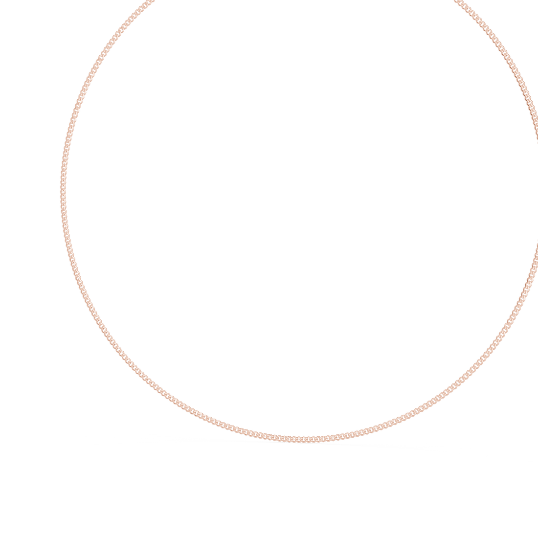 Sleek Minimal Curb Link Chain Necklace